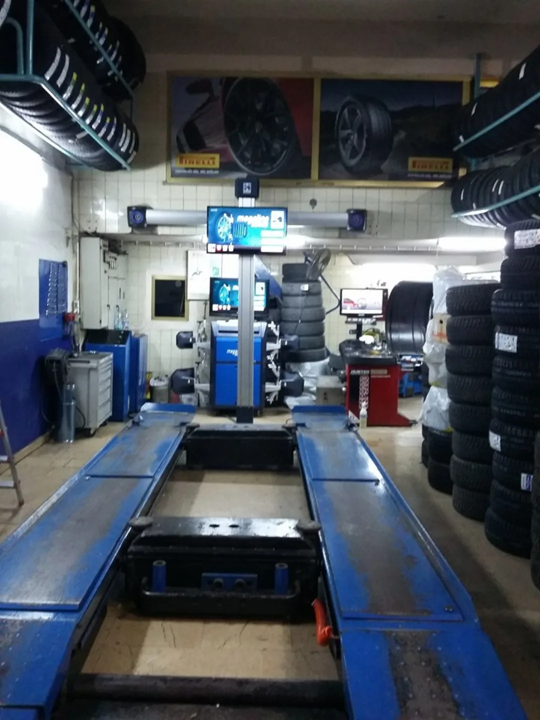 Rot ayarı rampası ve servis atölyesi